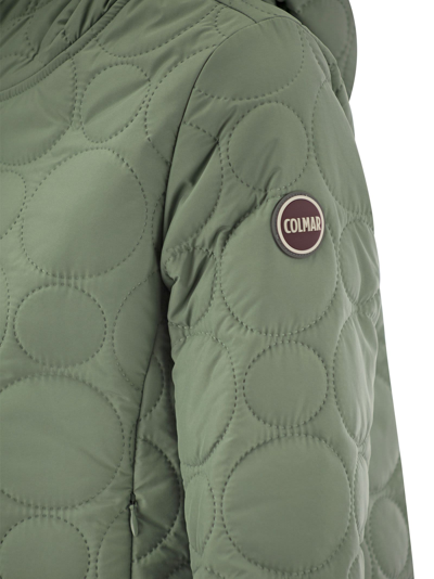 Shop Colmar Hoop - Jacket With Hood And Circular Quilting In Green