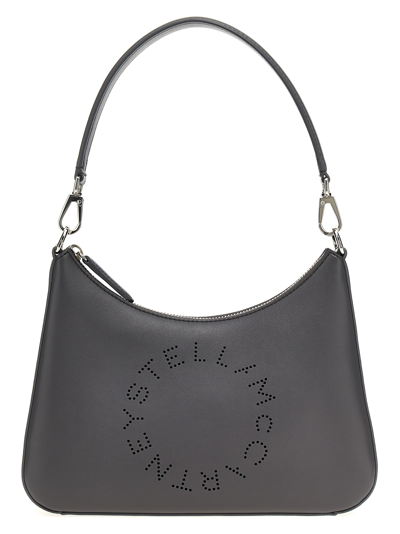 Shop Stella Mccartney Logo Small Shoulder Bag In Blue