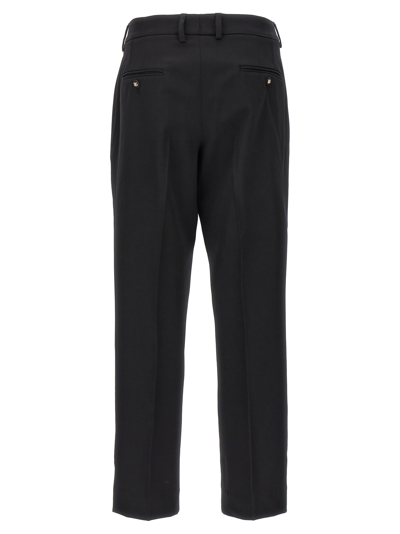 Dolce & Gabbana Trousers Wool Canvas Back Pockets In Black