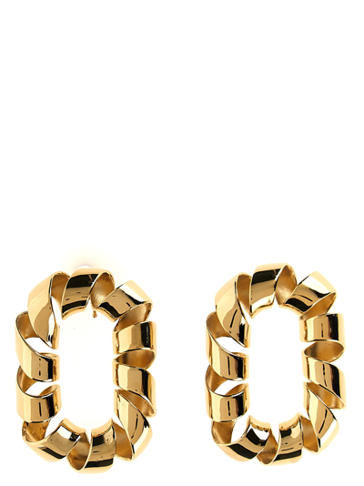 Shop Rabanne Xl Link Twist Earrings In Gold