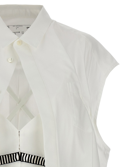 Shop Sacai Overlay Shirt In White