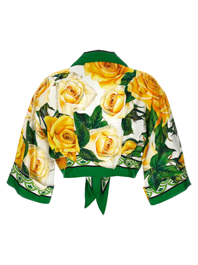 Shop Dolce & Gabbana Rose Gialle Shirt In Yellow