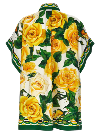 Shop Dolce & Gabbana Rose Gialle Shirt In Yellow