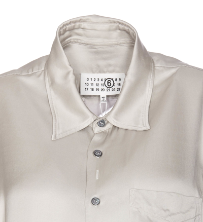 Shop Mm6 Maison Margiela Lining Look Shirt In Grey