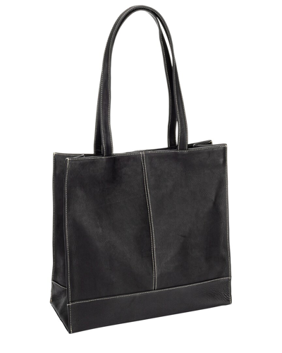 Le Donne Leather Everly Tote- Black In Black
