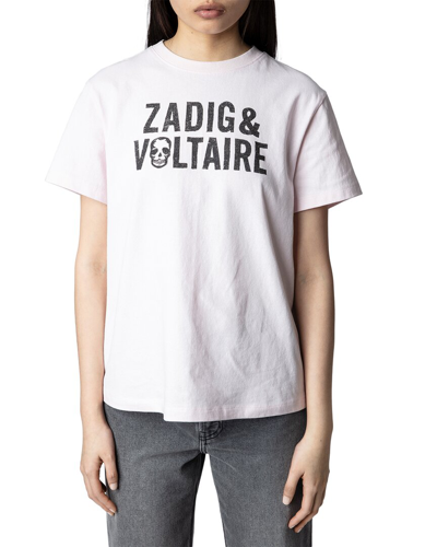 Shop Zadig & Voltaire Omma T-shirt In Pink