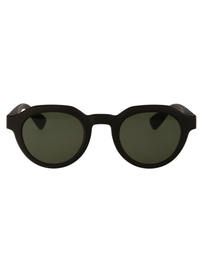 Shop Mykita Dia Oval Frame Sunglasses In Brown