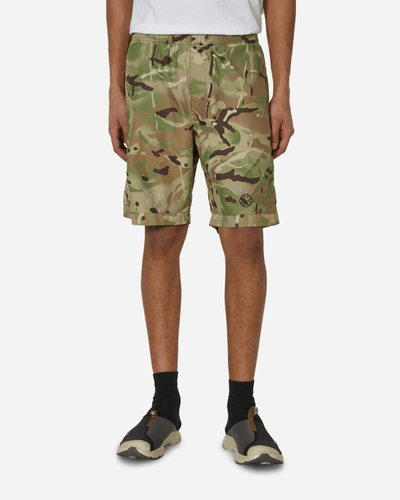 Shop Alyx Camo Logo Shorts Camouflage In Green