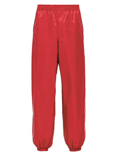 Shop Prada Men's Re-nylon Pants In Red
