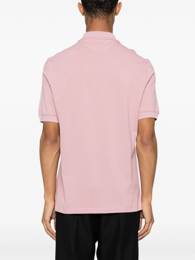 Shop Brunello Cucinelli Logo Piqué Polo Shirt Pink