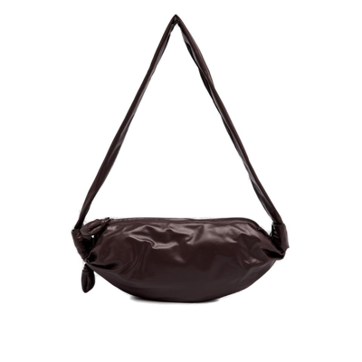 Shop Lemaire Soft Croissant Small Shoulder Bag In Brown