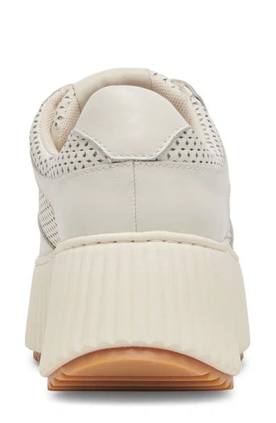 Shop Dolce Vita Daisha Platform Sneaker In White Perforated Leather