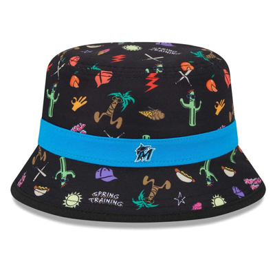 Shop New Era Toddler  Blue Miami Marlins Spring Training Icon Bucket Hat