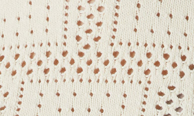 Shop Vero Moda Open Stitch Cotton Blend Sweater In Birch