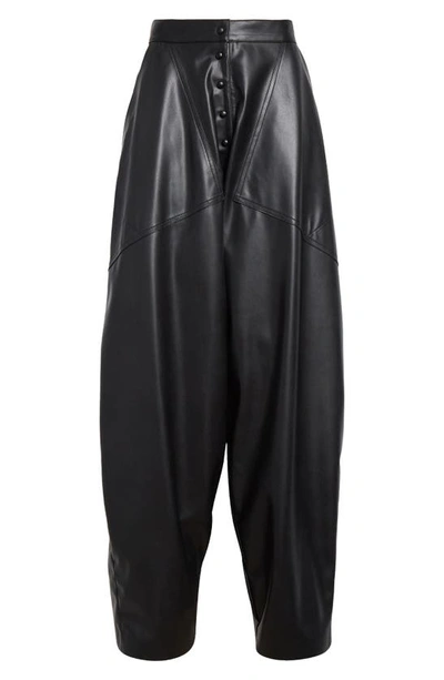 Shop Stella Mccartney Faux Leather Balloon Leg Pants In Black
