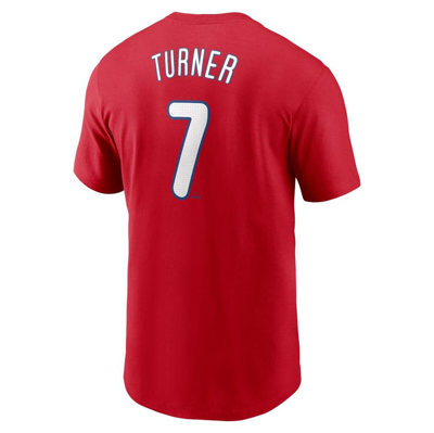 Shop Nike Trea Turner Red Philadelphia Phillies Fuse Name & Number T-shirt