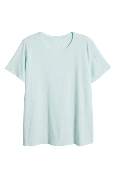 Shop Eileen Fisher Crewneck Organic Cotton T-shirt In Clear Water
