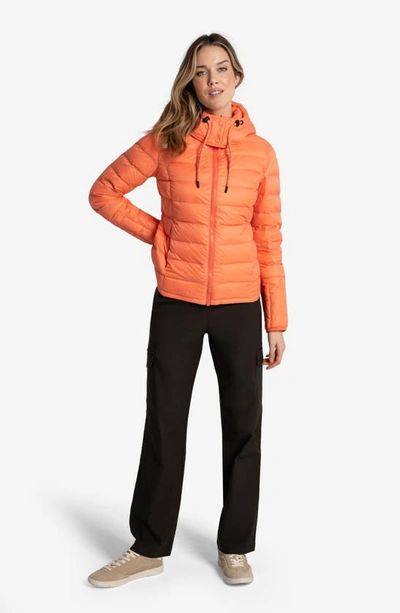 Shop Lole Emeline Water Repellent 550 Fill Power Down Puffer Jacket In Lychee