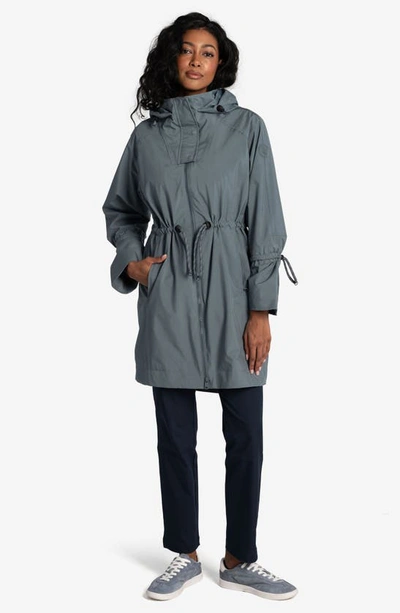 Shop Lole Piper Waterproof Oversize Rain Jacket In Ash