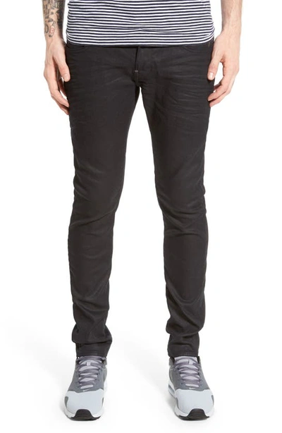 Shop G-star Raw 'revend' Skinny Fit Coated Jeans In 3d Dark Aged Black