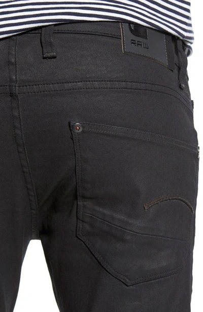 Shop G-star Raw 'revend' Skinny Fit Coated Jeans In 3d Dark Aged Black