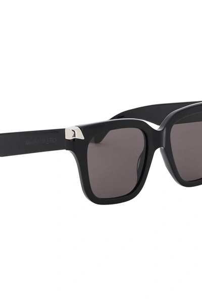 Shop Alexander Mcqueen "punk Oversized Sunglasses" Women In Black