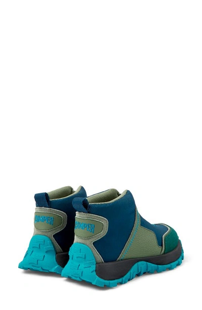 Shop Camper Kids' Drift Mid Zip Trail Sneaker In Blue/ Green Multi