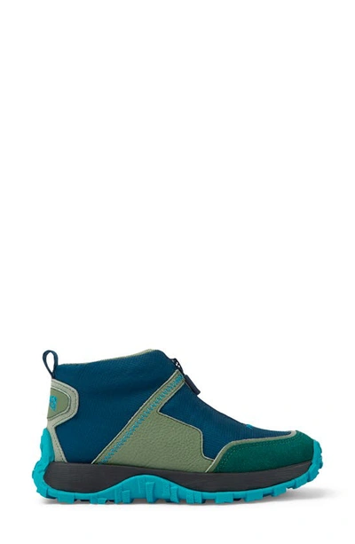 Shop Camper Kids' Drift Mid Zip Trail Sneaker In Blue/ Green Multi