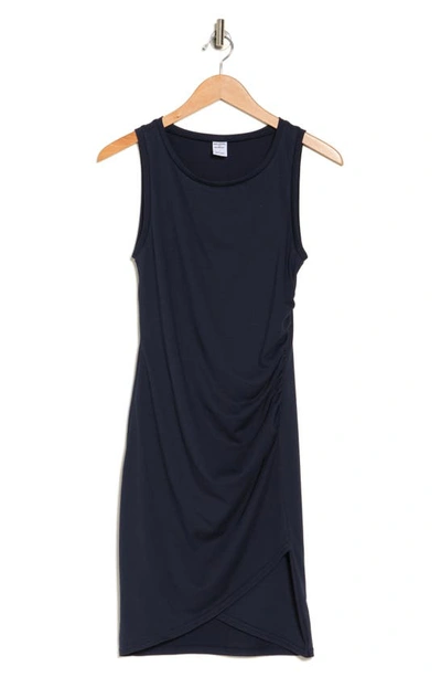 Shop Melrose And Market Leith Ruched Body-con Sleeveless Dress In Navy Blazer