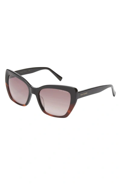 Shop Ted Baker 55mm Cat Eye Sunglasses In Black