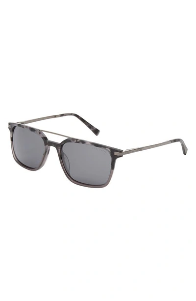 Ted Baker 56mm Polarized Square Sunglasses In Grey Tortoise