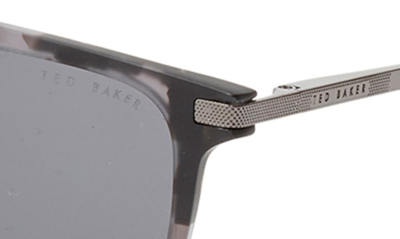 Shop Ted Baker 56mm Polarized Square Sunglasses In Grey Tortoise