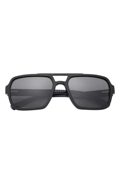 Ted Baker 59mm Polarized Navigator Sunglasses In Black