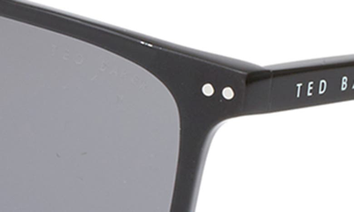 Shop Ted Baker 53mm Polarized Square Sunglasses In Black