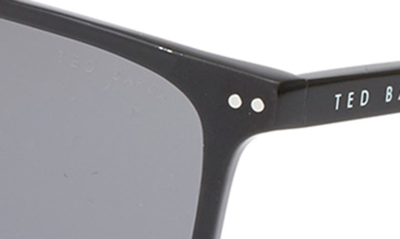 Ted Baker 53mm Polarized Square Sunglasses In Black