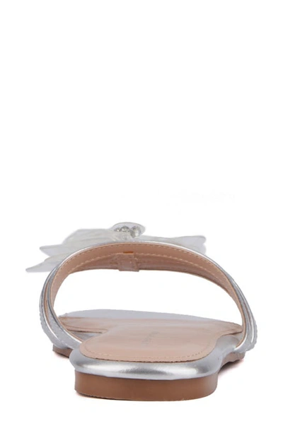 Fashion To Figure Shayla Slide Sandal In Silver