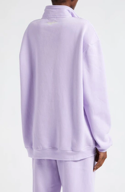 The Mayfair Group Choose Kindness Embroidered Quarter Zip Pullover In Lavender