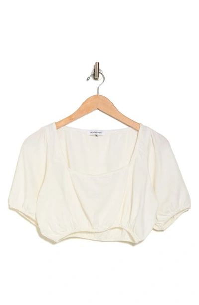 Shop Weworewhat Square Neck Crop Top In White