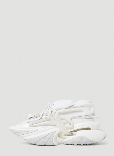 Shop Balmain Men Unicorn Sneakers In White
