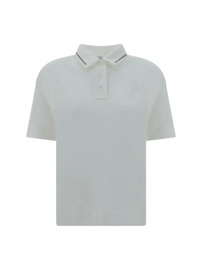 Shop Brunello Cucinelli Polo Shirts In Off White