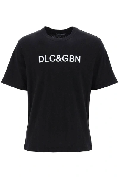 Shop Dolce & Gabbana Crewneck T-shirt With Logo In Black