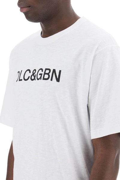 Shop Dolce & Gabbana Crewneck T-shirt With Logo In White