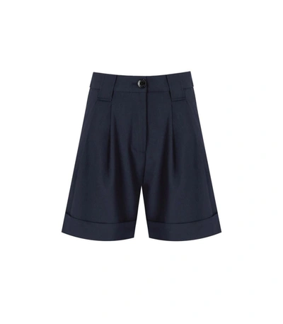 Shop Ganni Blue Bermuda Shorts