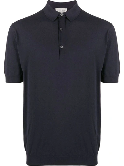 Shop John Smedley Adrian Short Sleeves Shirt Clothing In Blue