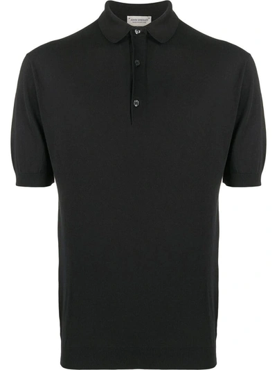 Shop John Smedley Adrian Short Sleeves Shirt Clothing In Black