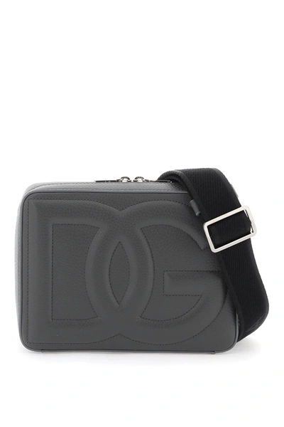 Shop Dolce & Gabbana Dg Logo Camera Bag For Photography Men In Gray