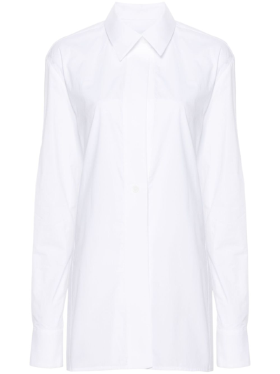Shop 16arlington White Teverdi Cotton-poplin Shirt