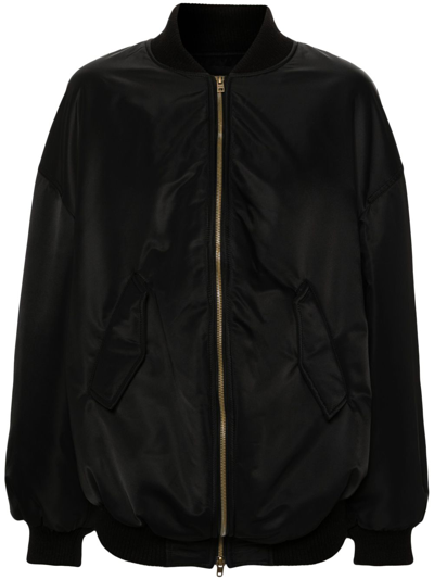 Shop We11 Done Black Padded Bomber Jacket