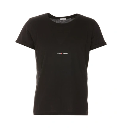 Shop Saint Laurent T-shirts And Polos Black