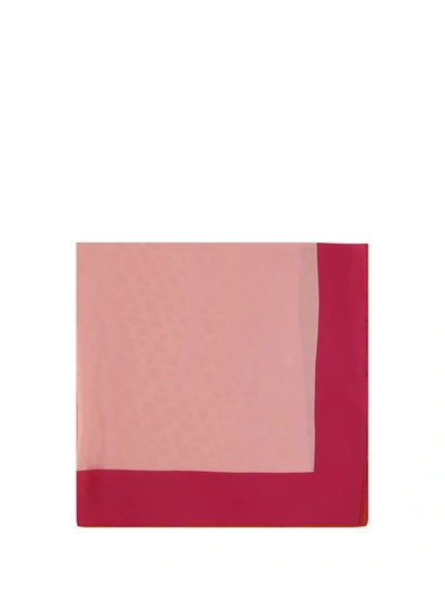 Shop Valentino Garavani Scarves In Taffy/off Orange/pink Pp
